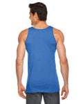 Unisex Poly-Cotton Tank - Heather Lake Blue