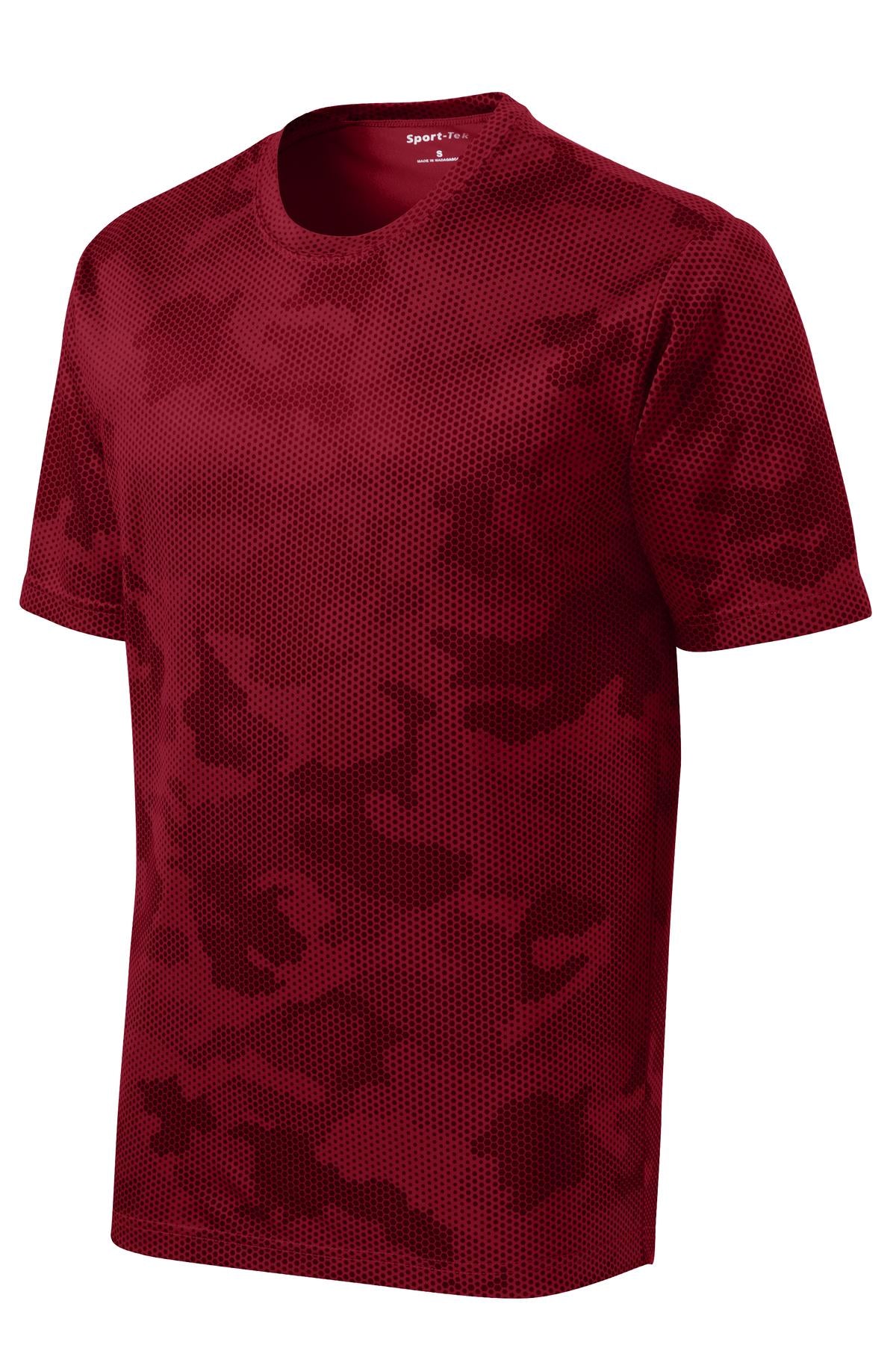 Unisex CamoHex Tee - Deep Red