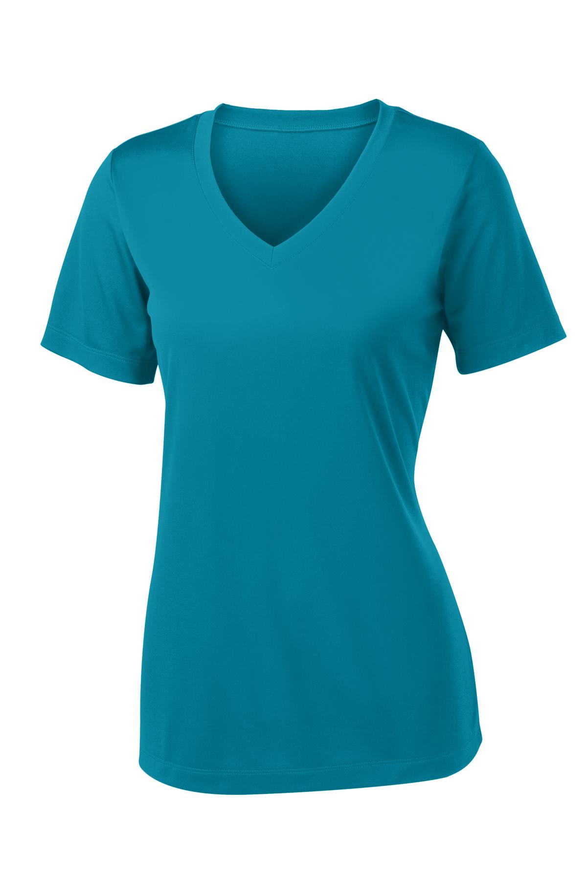 Women's PosiCharge Competitor V-Neck Tee - Tropic Blue