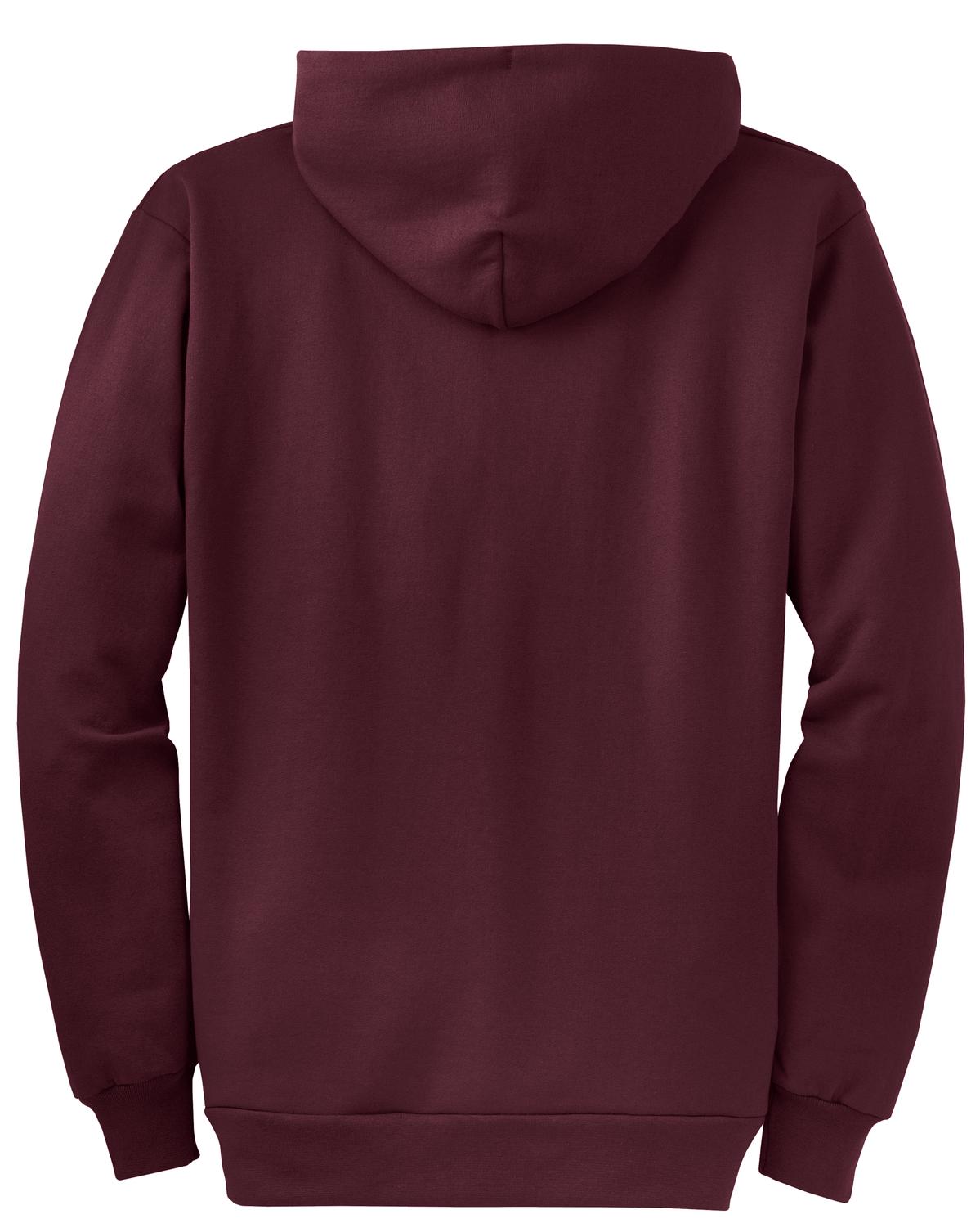 Unisex Core Fleece Full-Zip Hoodie - Maroon