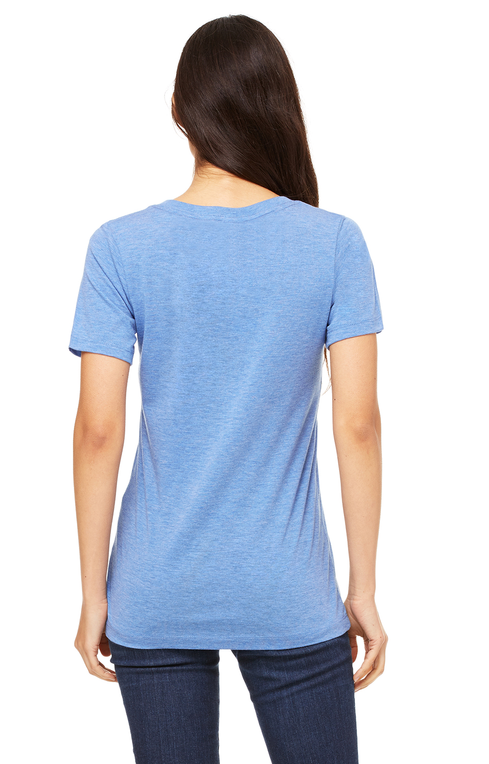 Women's Relaxed Jersey V-Neck T-Shirt - Blue Triblend