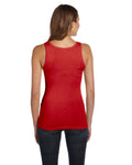 Women's Sheer Mini Rib Tank - Red