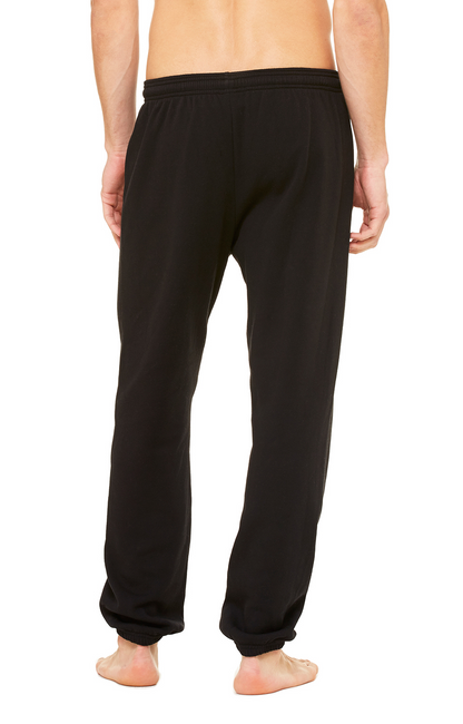 Unisex Sponge Fleece Long Scrunch Pant - Black
