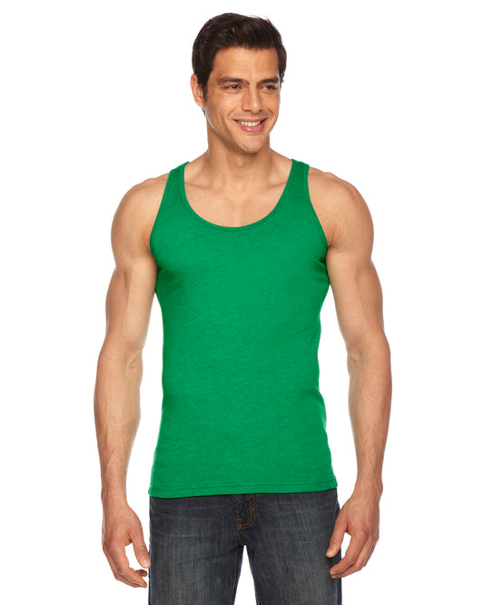 Unisex Poly-Cotton Tank - Heather Kelly Green