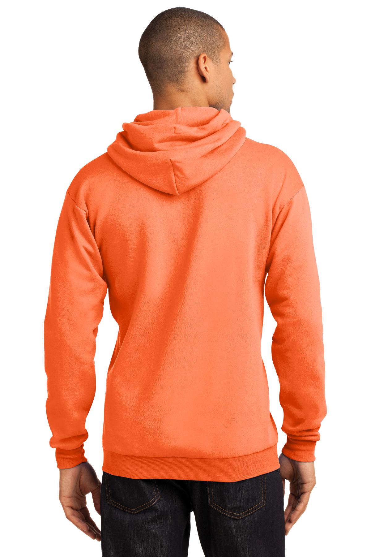 Unisex Core Fleece Pullover Hoodie - Neon Orange