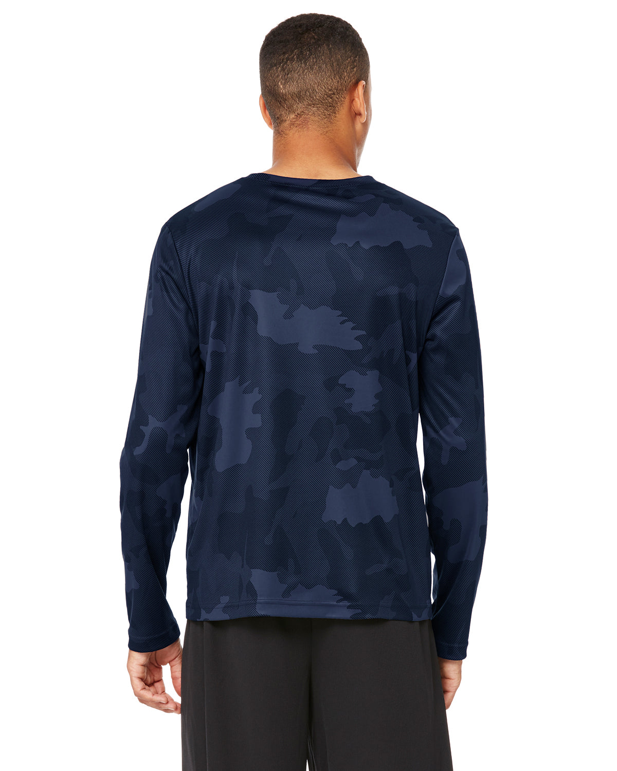 Unisex Performance Long-Sleeve T-Shirt - Sport Dark Navy Laser Camouflage