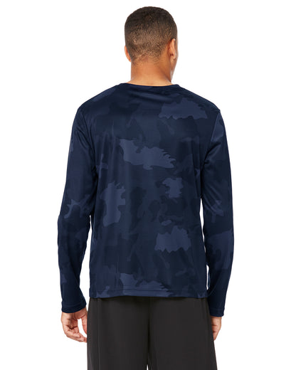 Unisex Performance Long-Sleeve T-Shirt - Sport Dark Navy Laser Camouflage