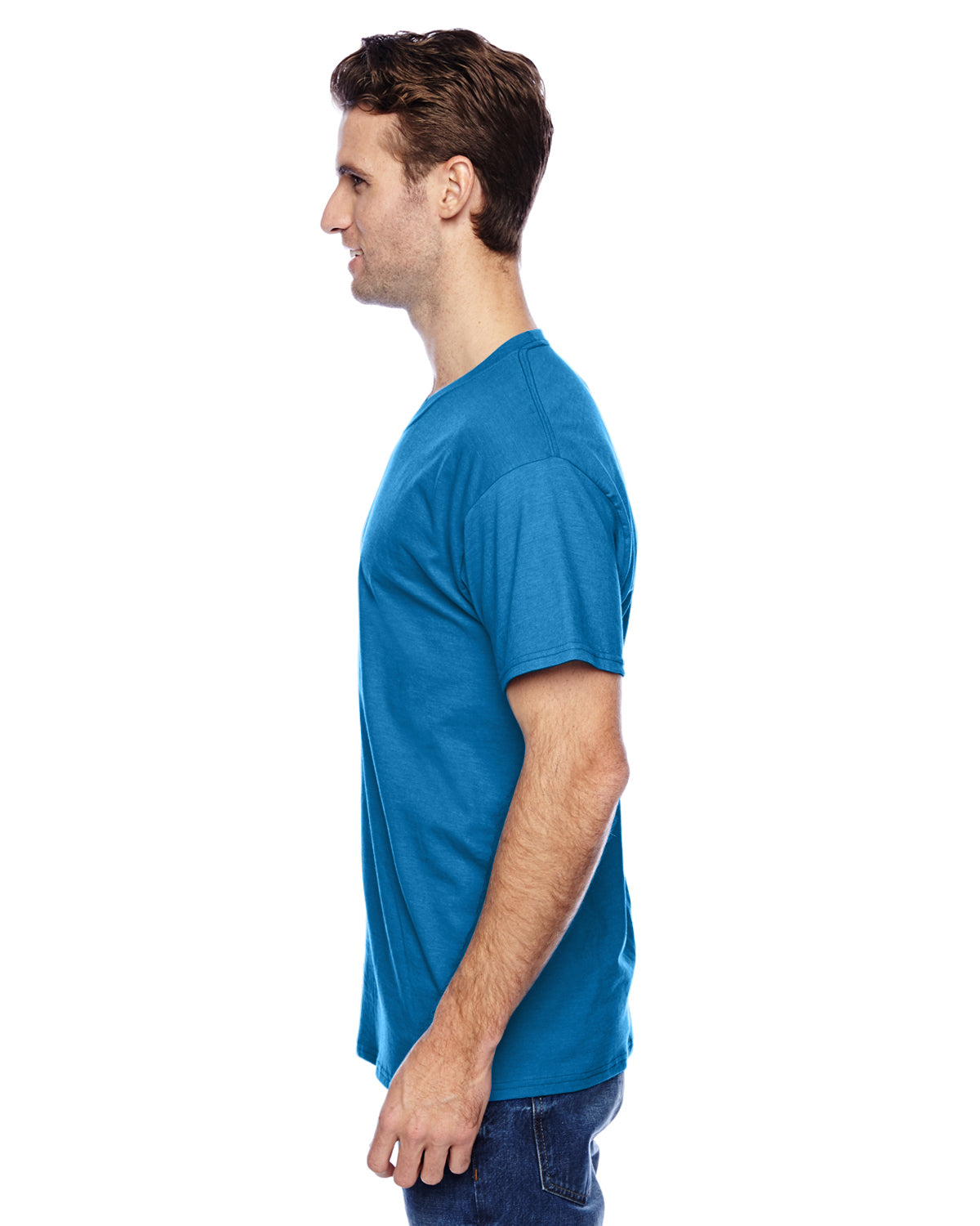 Unisex CVC X-Temp® Performance T-Shirt - Neon Blue Heather