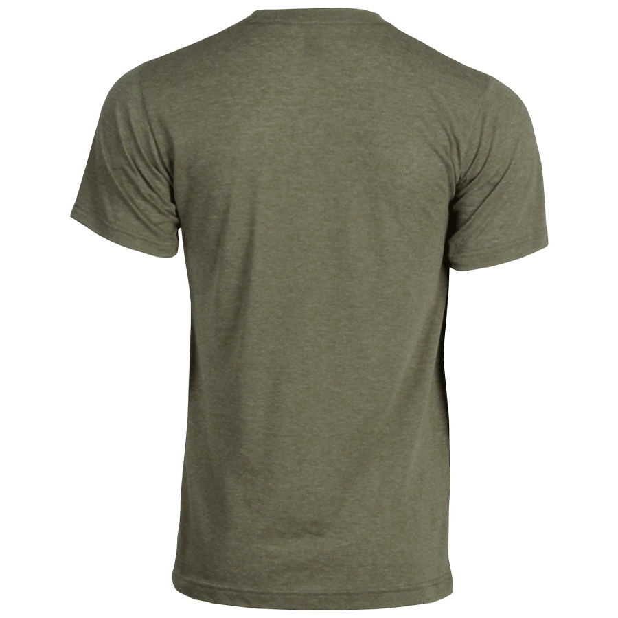 Unisex Poly-Rich Tee - Heather Military Green