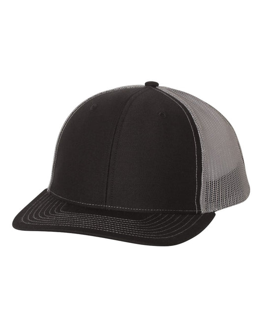 Snapback Trucker Cap - Black / Charcoal