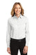 Port Authority L608 - Women's Long Sleeve Easy Care Shirt - White / Light Stone