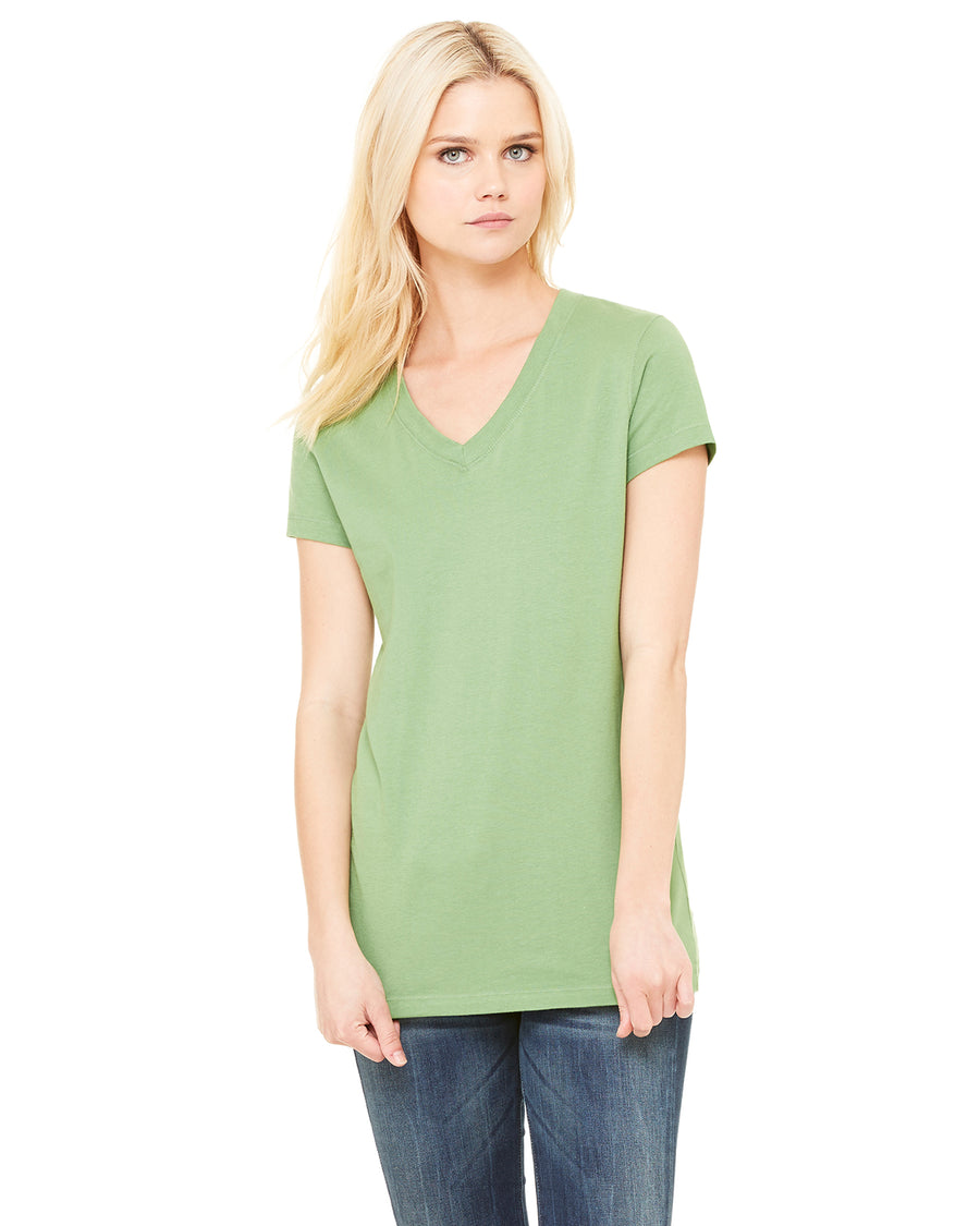 Women's Jersey Short-Sleeve V-Neck T-Shirt - Leaf