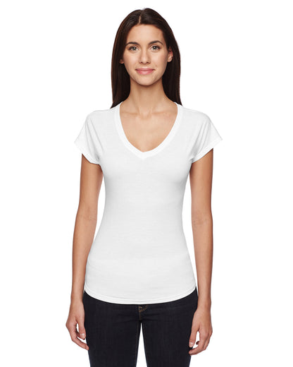 Women's Triblend V-Neck T-Shirt - White