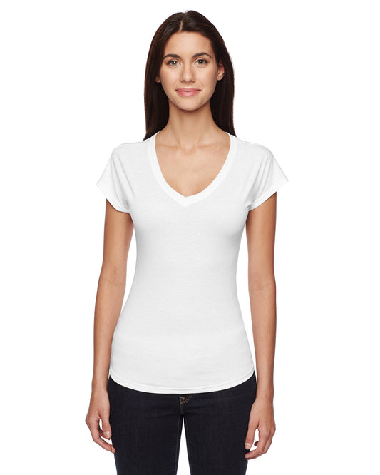 Women's Triblend V-Neck T-Shirt - White