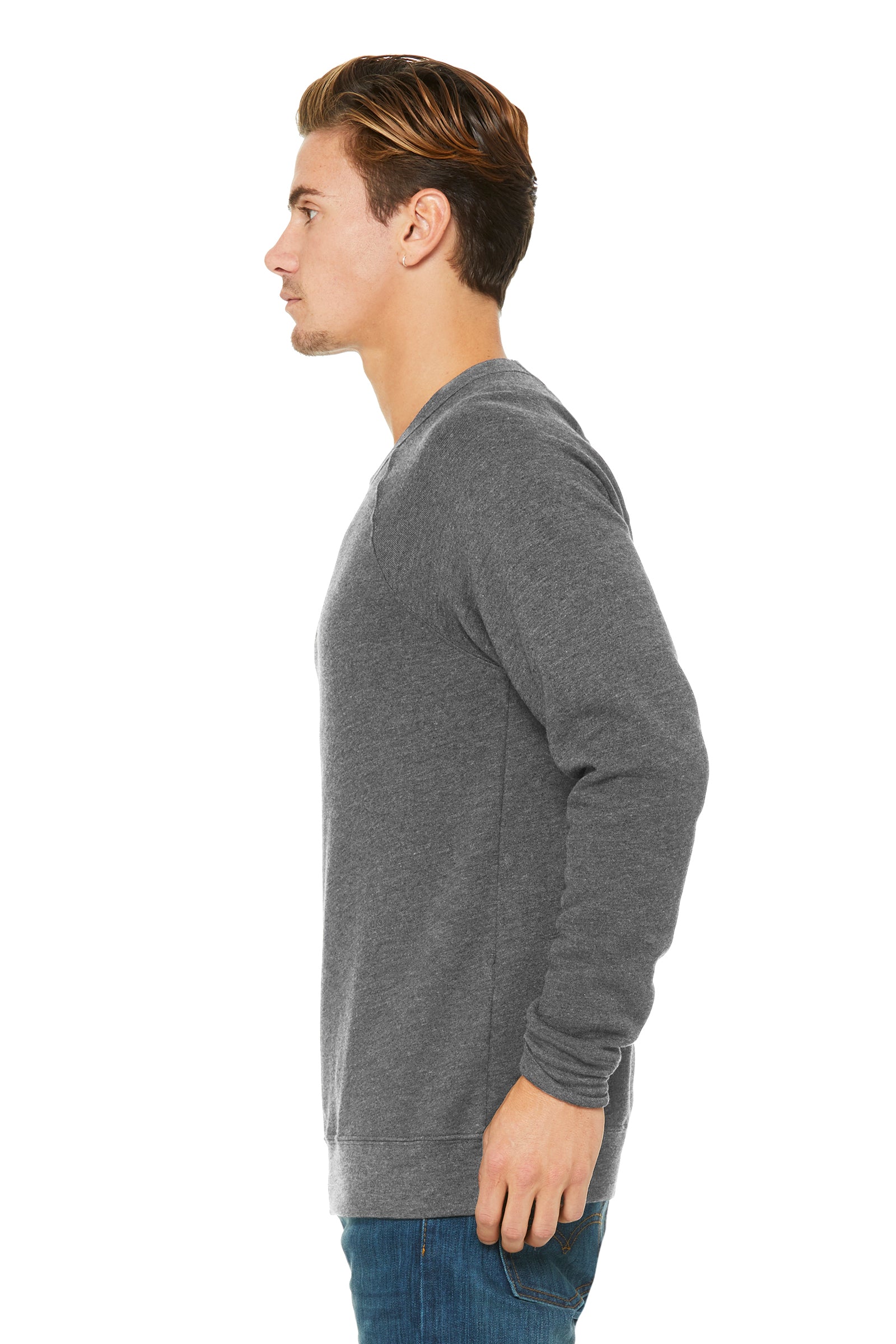 Unisex Sponge Fleece Raglan Sweatshirt - Heather Deep