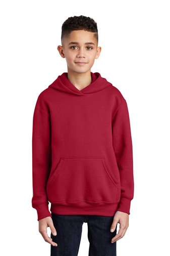 Youth Core Fleece Pullover Hoodie - Red