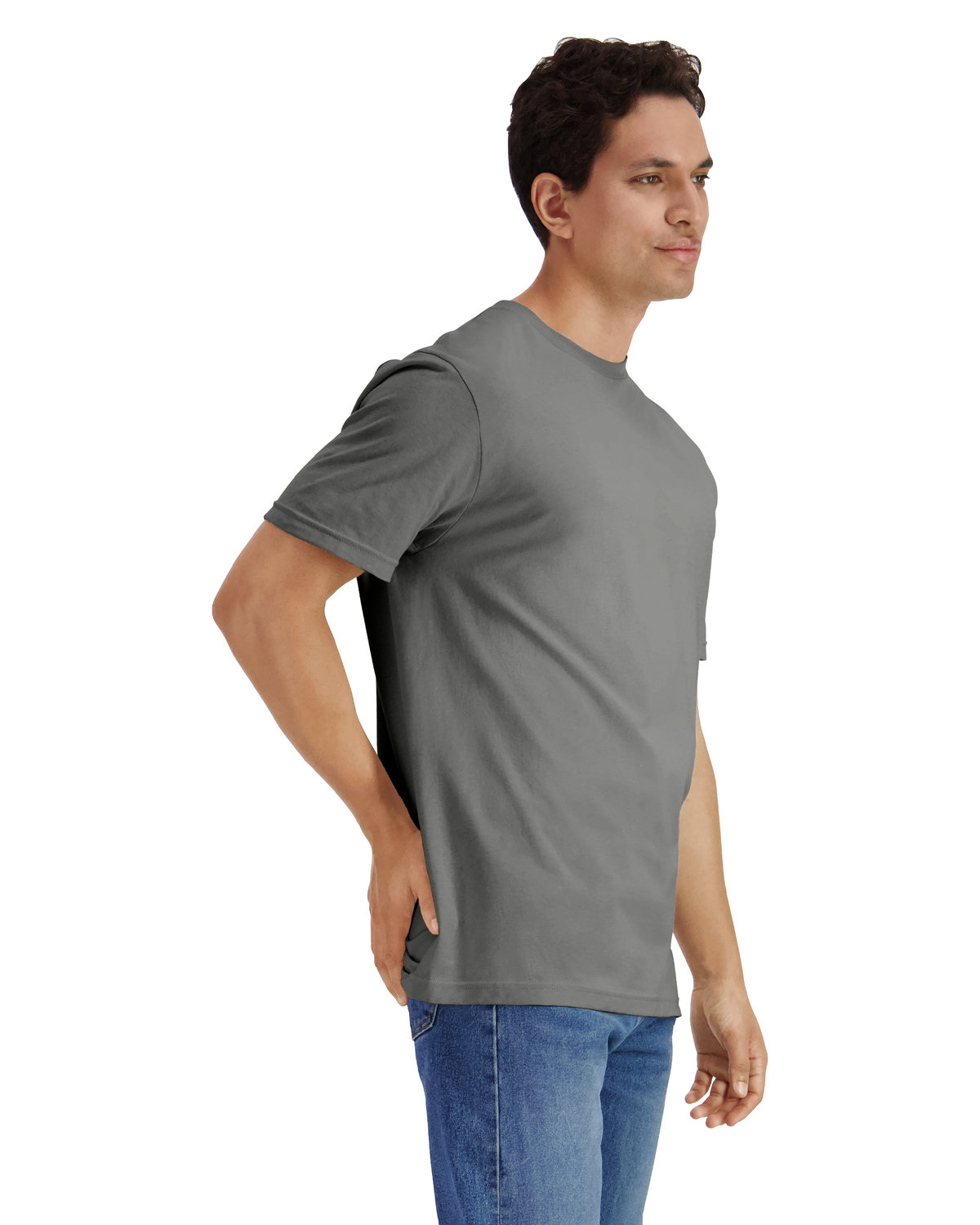 Light Cotton T-Shirt - Charcoal