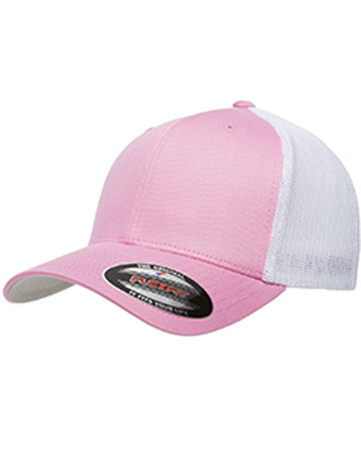 Unisex 6-Panel Trucker Cap - Pink / White