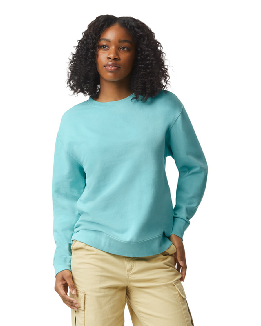 Unisex Lighweight Cotton Crewneck Sweatshirt - Chalky Mint