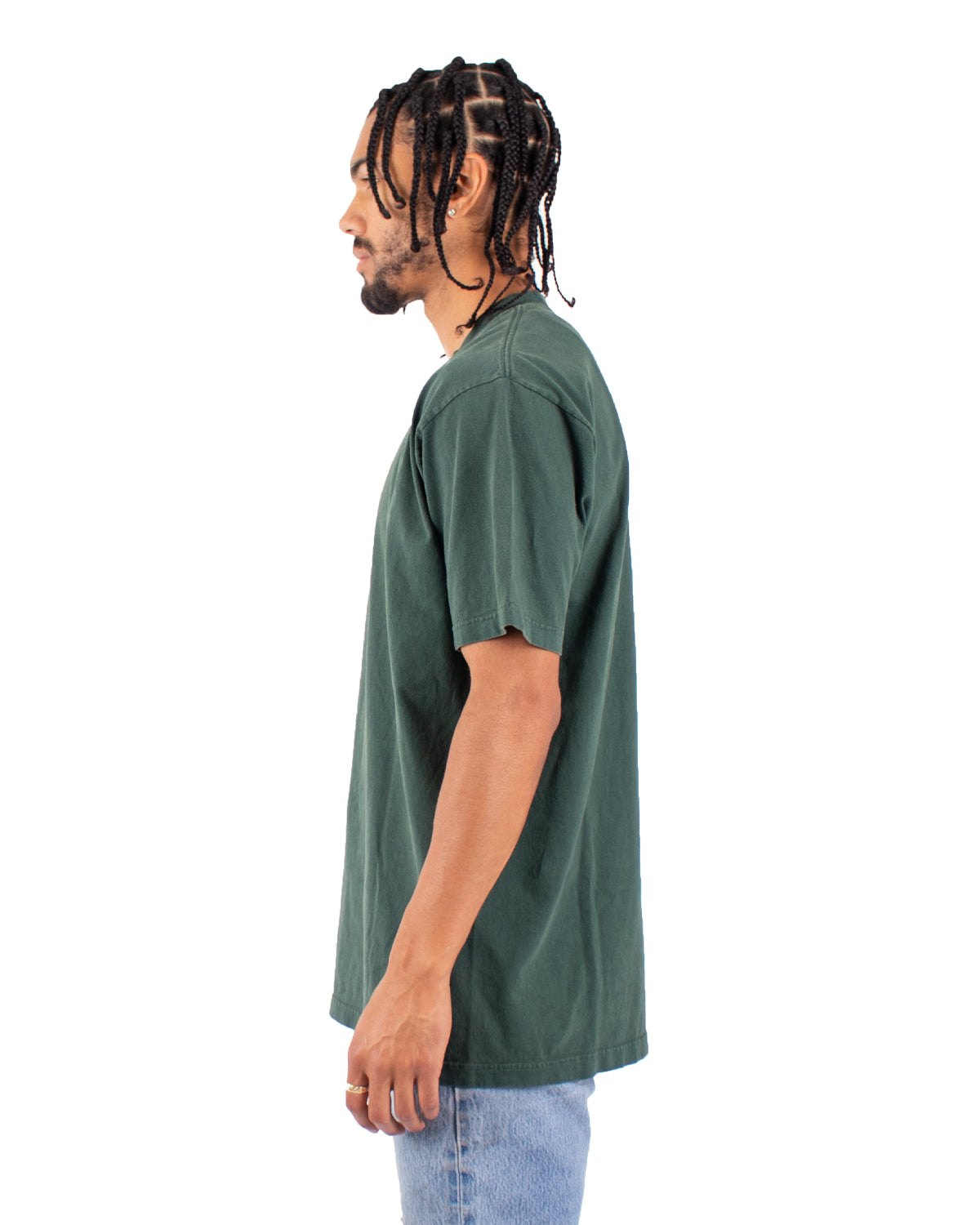 Garment-Dyed Crewneck T-Shirt - Moss