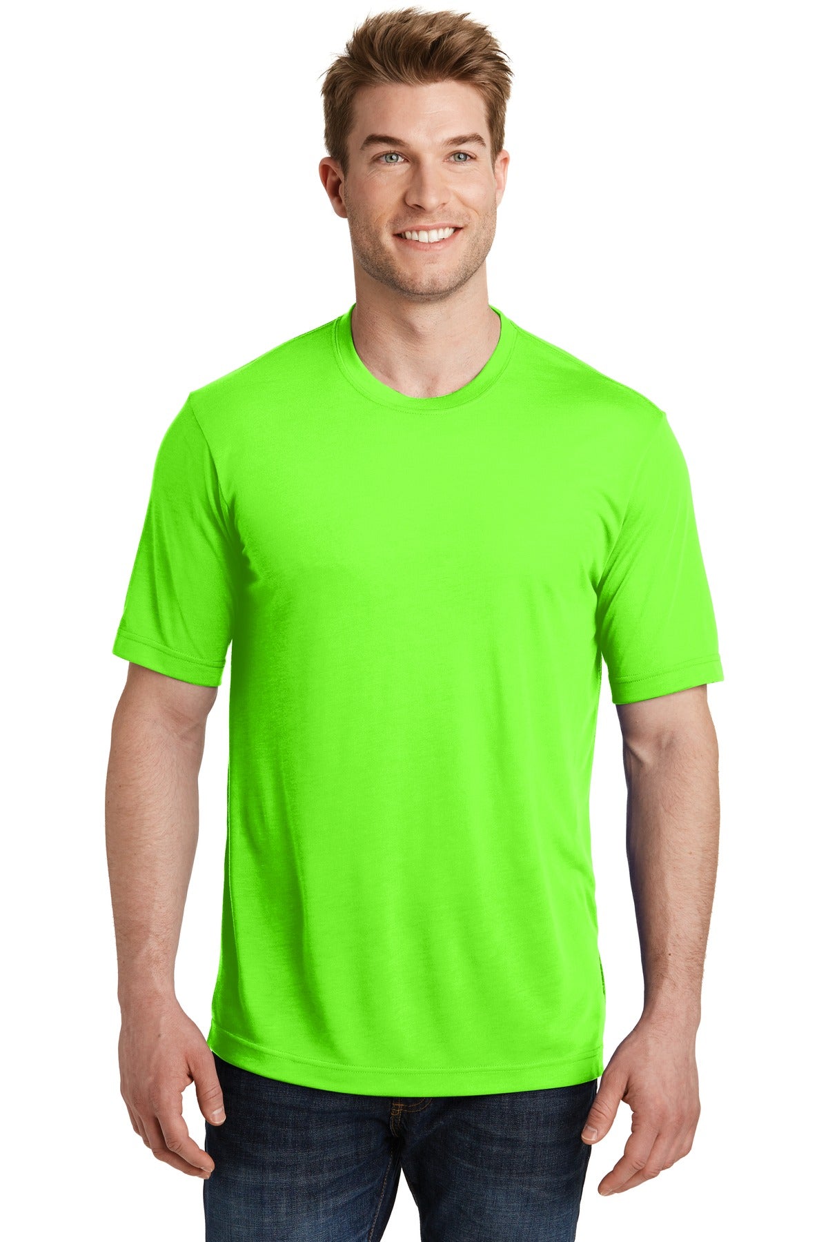 Unisex PosiCharge Competitor Cotton Touch Tee - Neon Green