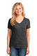 Port & Company LPC54V - Women's Core Cotton V-Neck Tee - Dark Heather Gray
