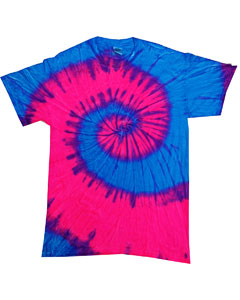 Youth 100% Cotton T-Shirt - Flo Blue / Pink