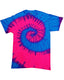 Tie-Dye CD100Y - Youth 100% Cotton T-Shirt - Flo Blue / Pink