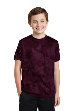 Youth CamoHex Tee - Maroon