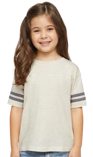 Toddler Football T-Shirt - Natural Heather / Granite Heather