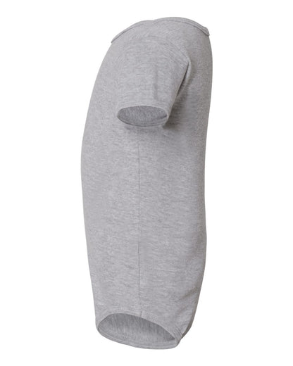 Infant Baby Rib Short-Sleeve One-Piece - Heather Gray