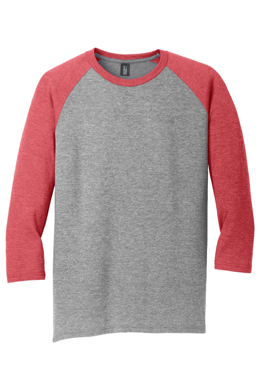 Unisex Perfect Tri 3/4-Sleeve Raglan - Red Fr / Gray Fr