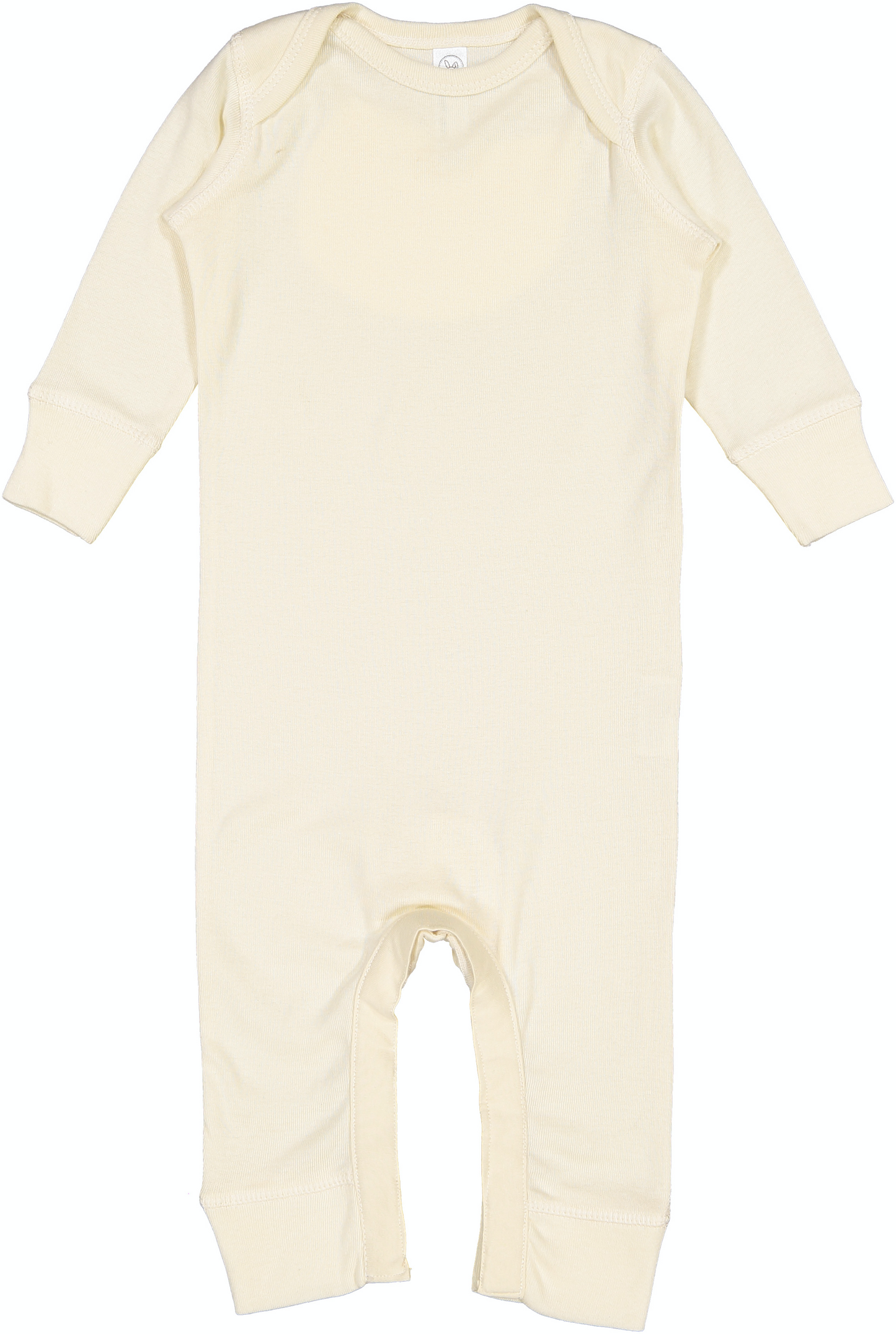 Infant Long-Sleeve Baby Rib Coverall - Natural