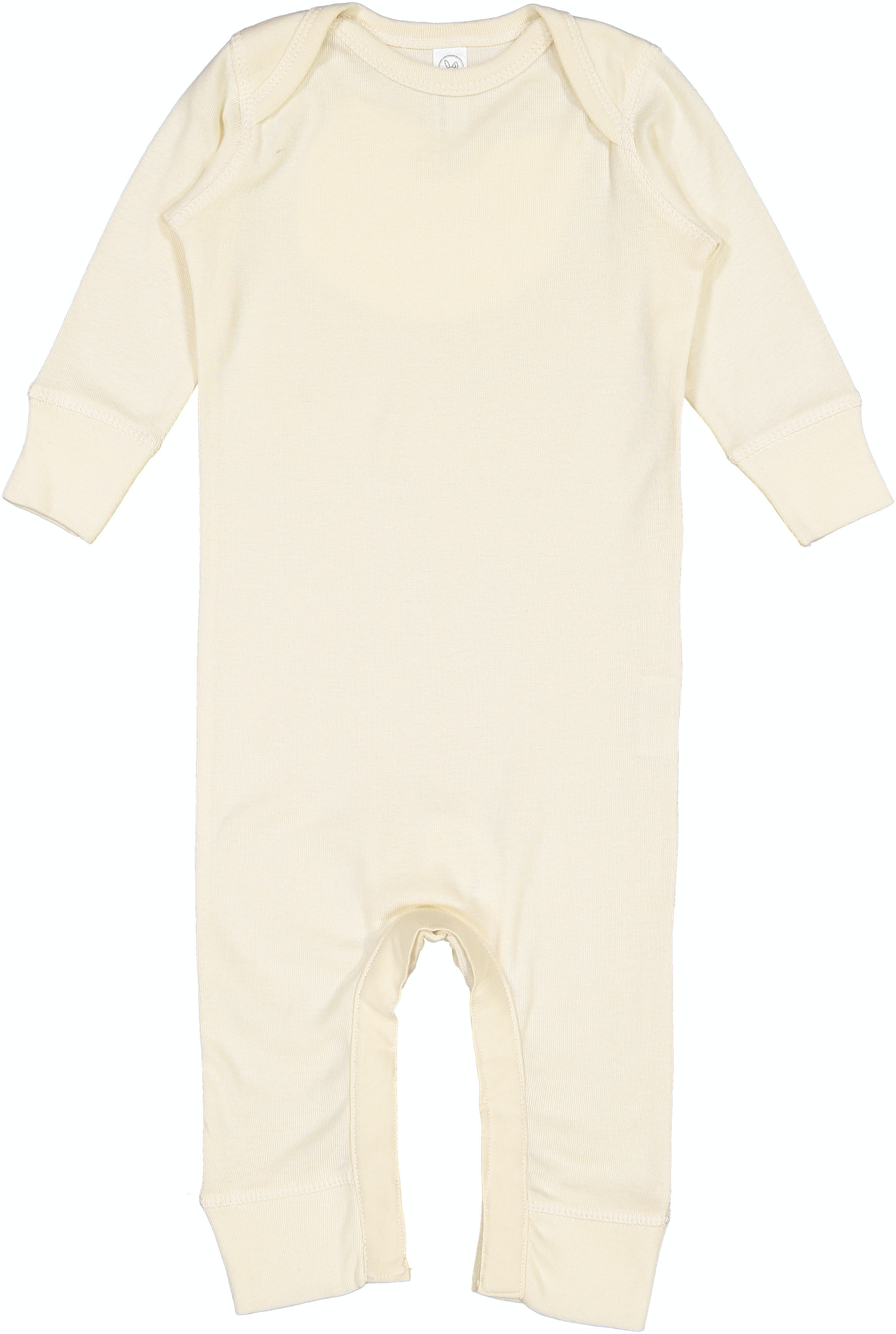 Infant Long-Sleeve Baby Rib Coverall - Natural