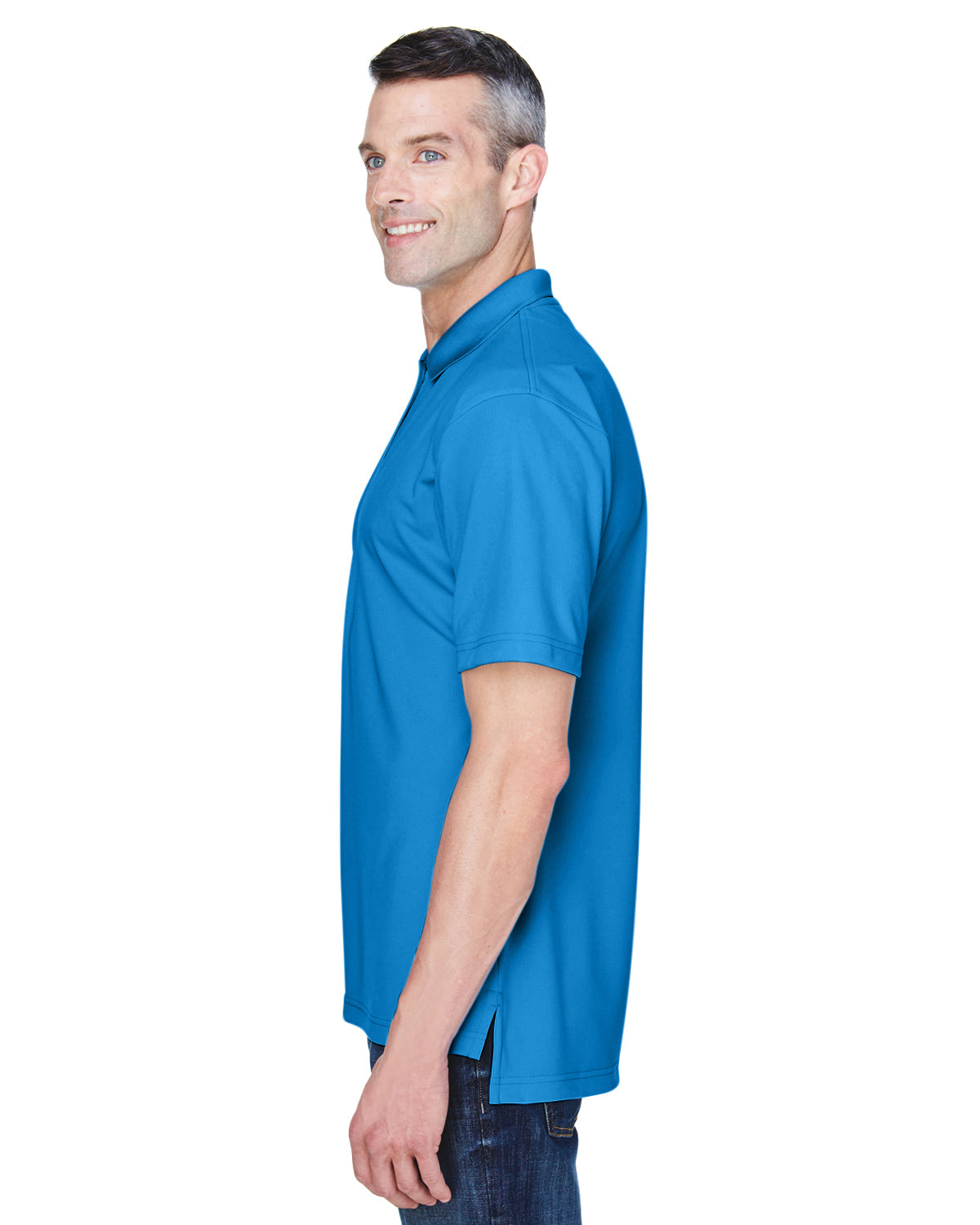 Men's Cool & Dry Stain-Release Performance Polo - Pacific Blue