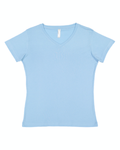Women's Premium Jersey V-Neck T-Shirt - Light Blue