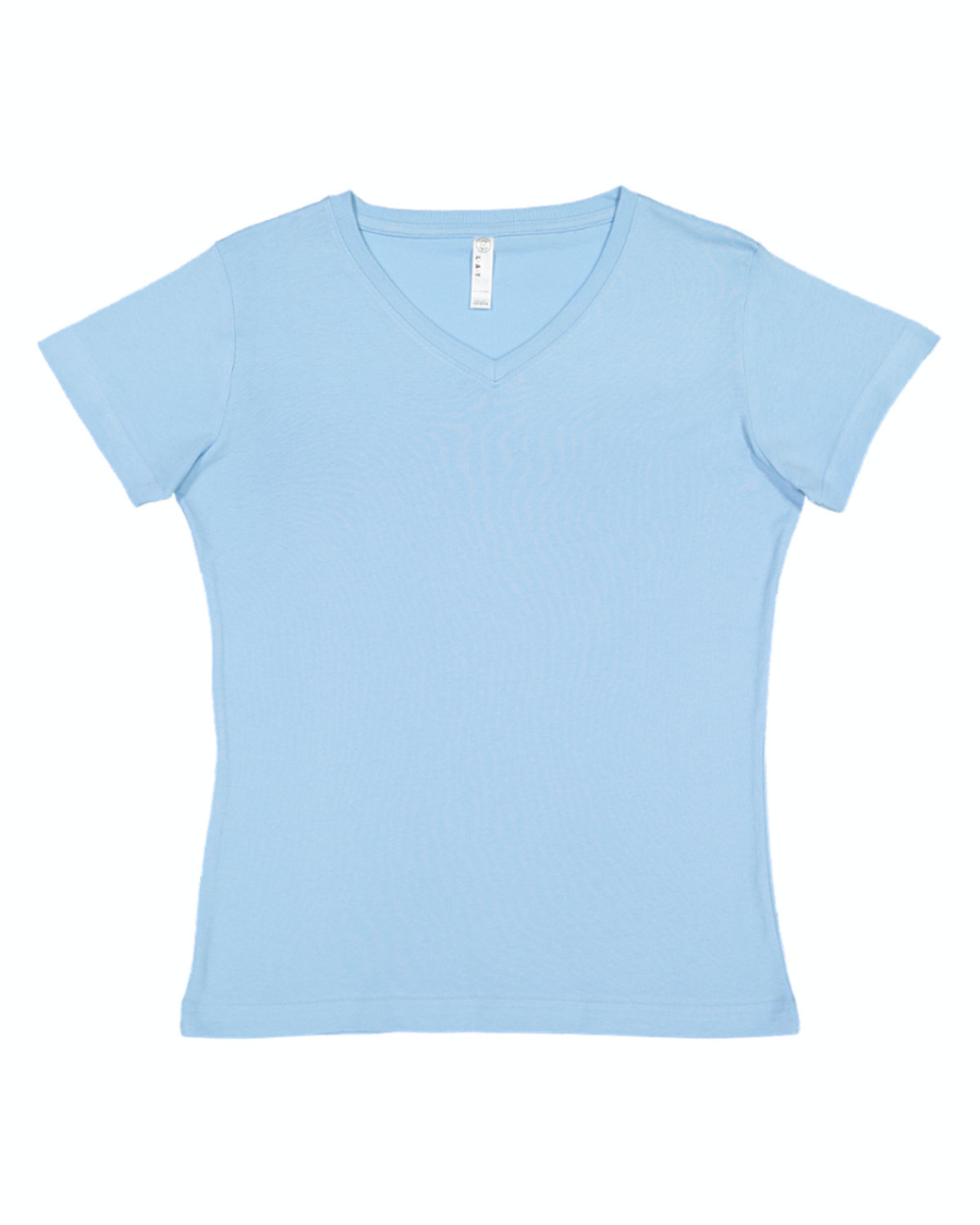 Women's Premium Jersey V-Neck T-Shirt - Light Blue