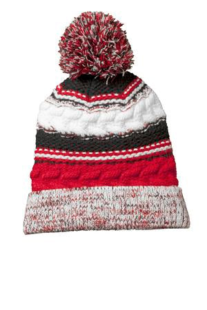Pom Pom Team Beanie - True Red / Black / White