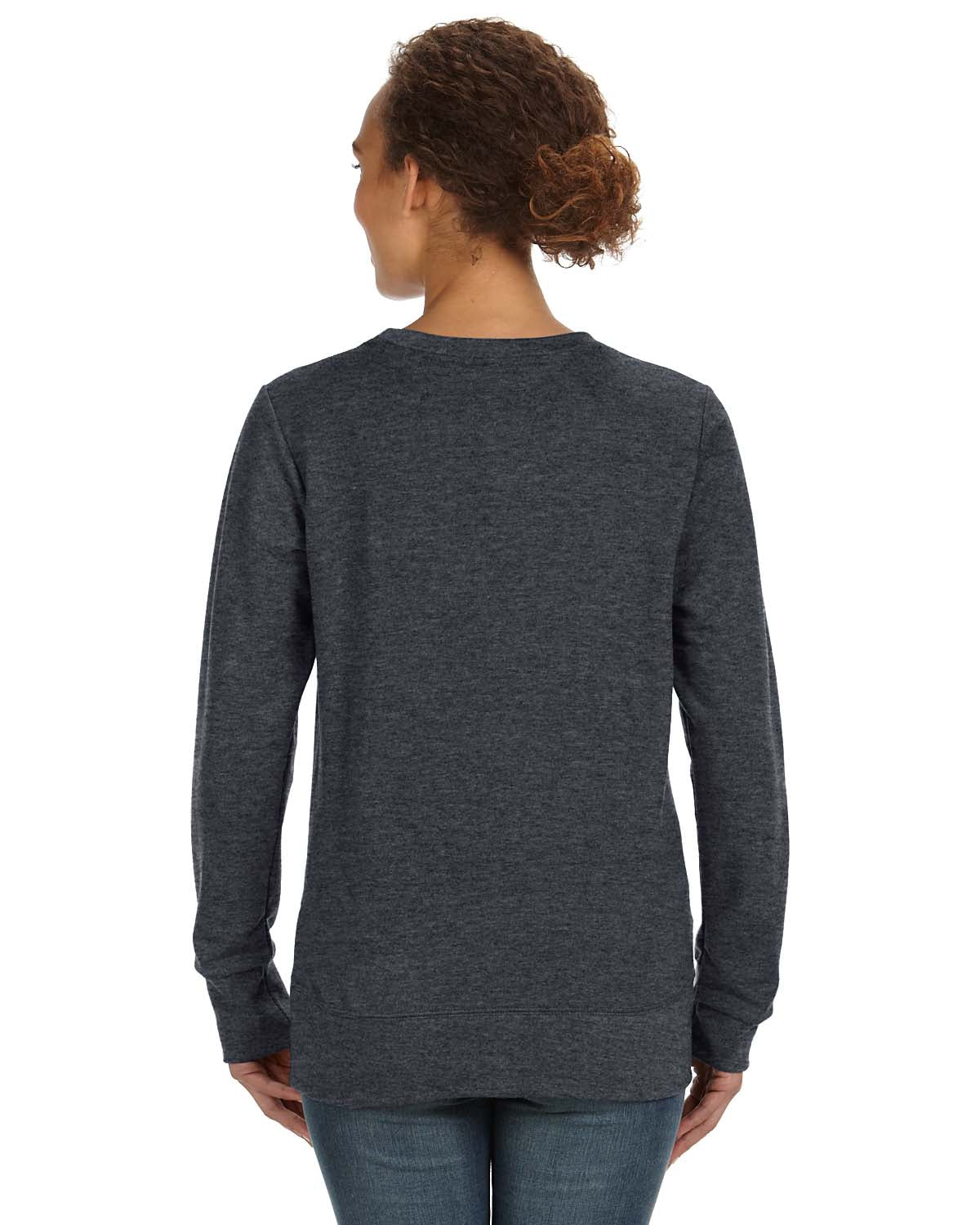 Women's Mid-Scoop French Terry - Heather Dark Gray