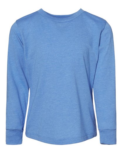 Toddler Jersey Long Sleeve T-Shirt - Heather Columbia Blue