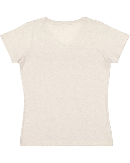 Women's V-Neck Fine Jersey T-Shirt - Natural Heather