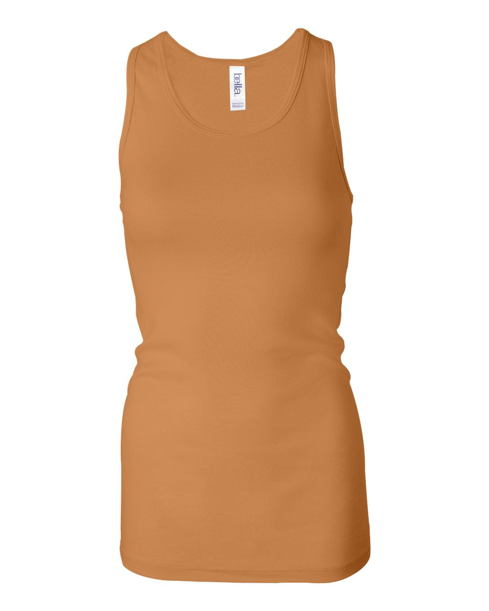Women's Sheer Mini Rib Racerback Tank - Orange Sorbet
