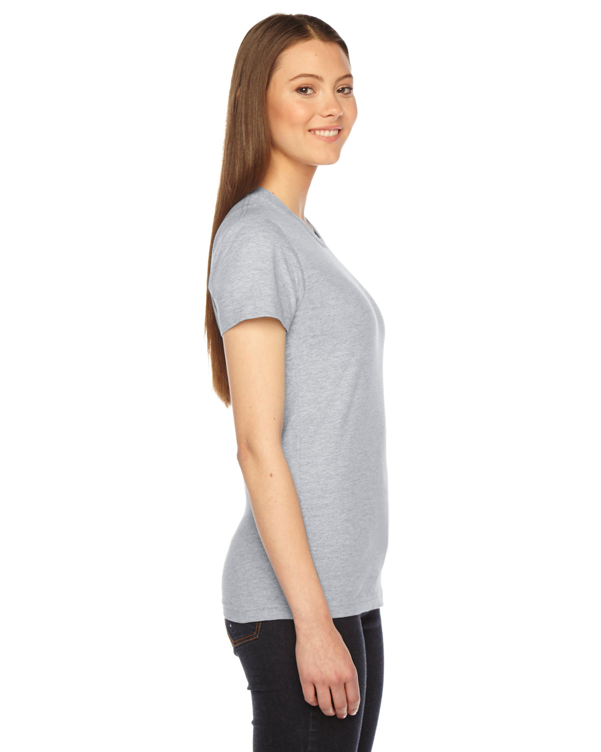 Women's Fine Jersey Short-Sleeve T-Shirt - Heather Gray