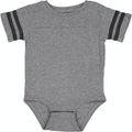 Infant Football Bodysuit - Gran Heather / Vintage Smoke