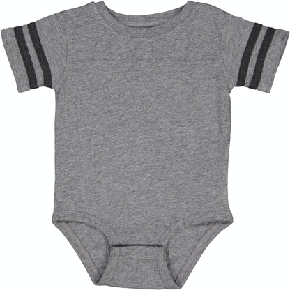 Infant Football Bodysuit - Gran Heather / Vintage Smoke