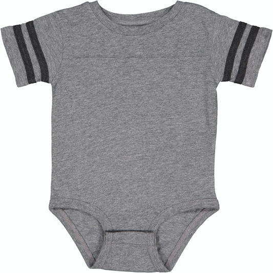 Infant Football Bodysuit - Gran Heather / Vintage Smoke