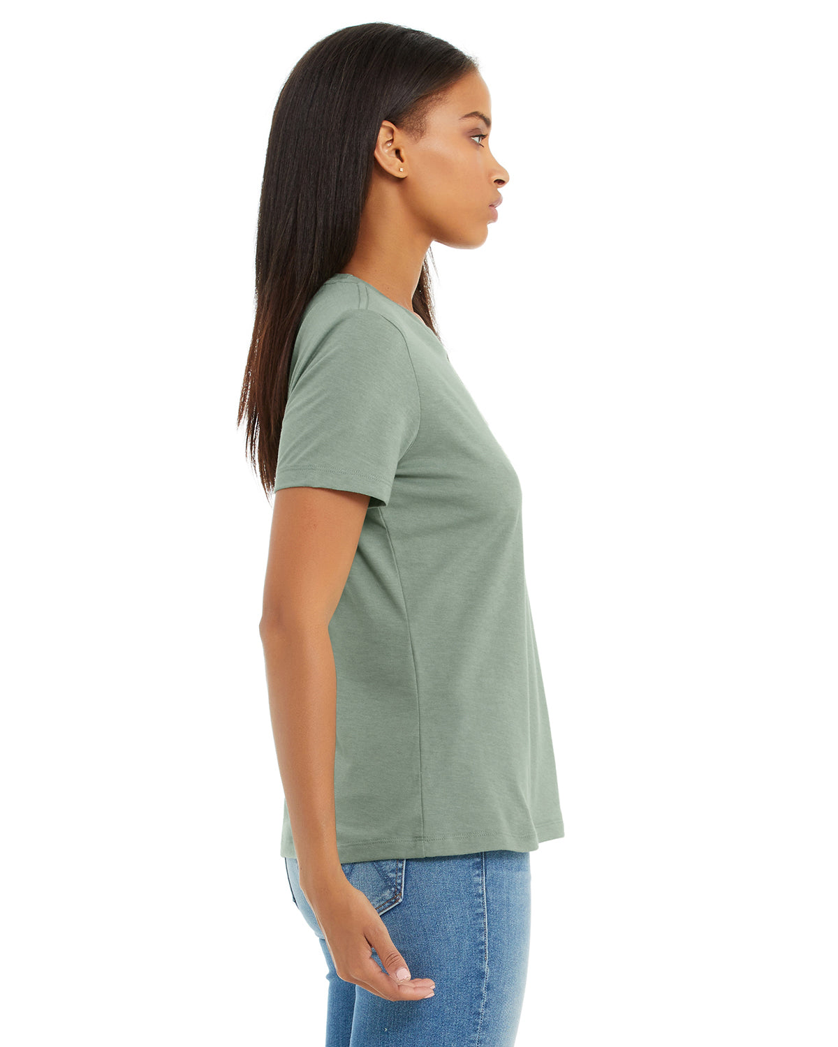 Women's Heathered Relaxed Jersey Short-Sleeve T-Shirt - Heather Sage