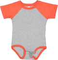 Infant Baseball Bodysuit - Vintage Heather / Vintage Orange