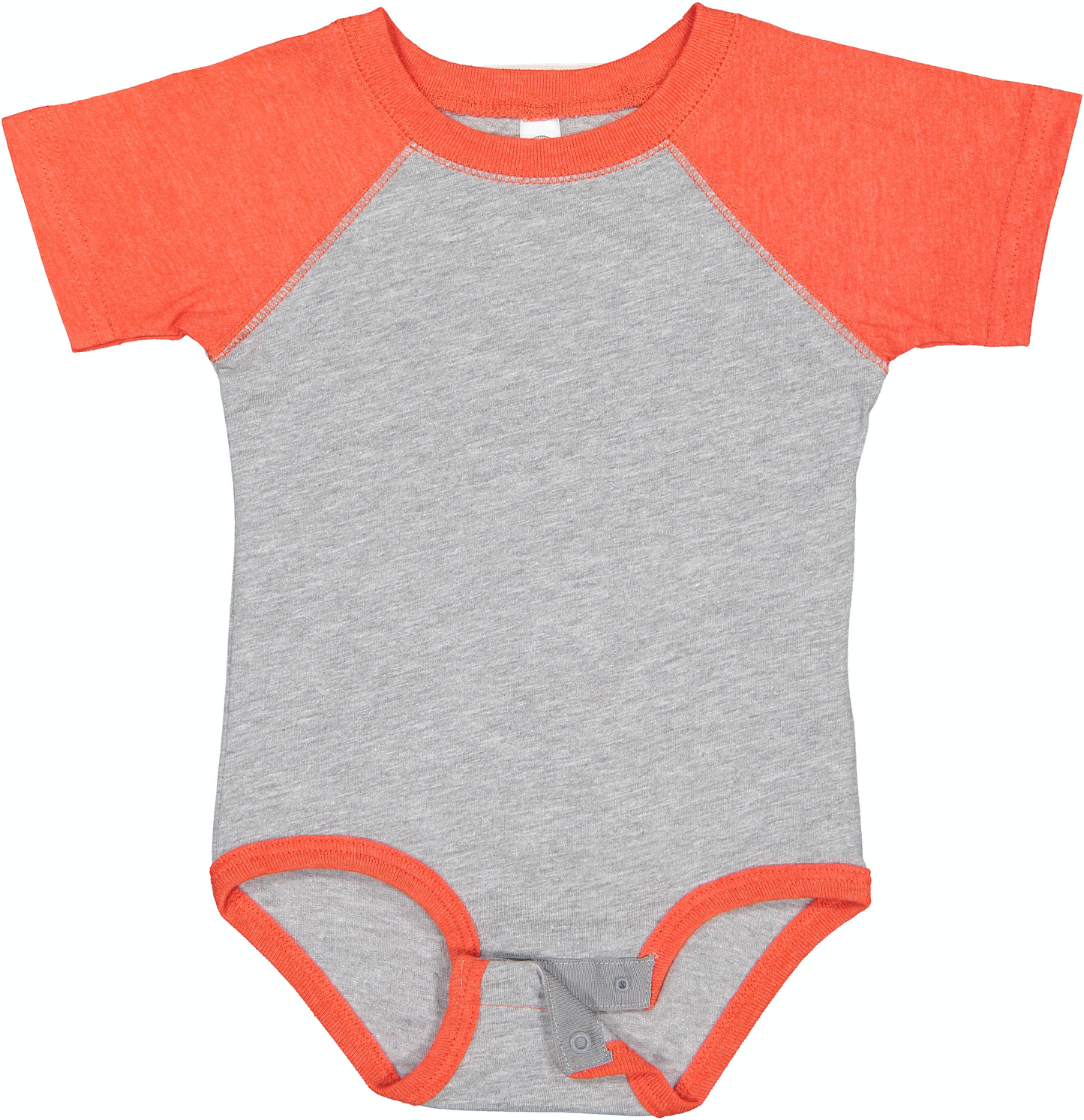 Infant Baseball Bodysuit - Vintage Heather / Vintage Orange