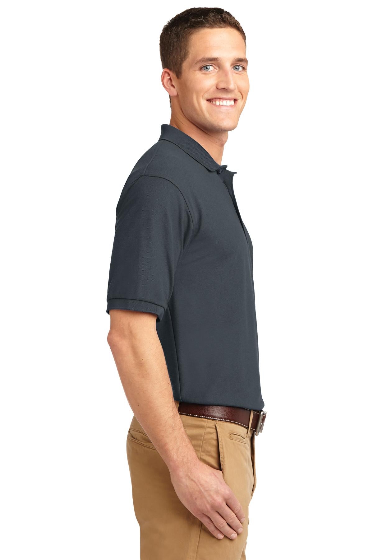 Unisex Silk Touch Polo - Steel Gray